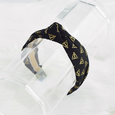 Handmade Harry Potter Deathly Hallows Top Knot Headband