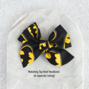  Handmade Batman Large Schoolgirl Hair Bow - Headband or Clips