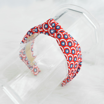 Handmade Captain America Top Knot Headband