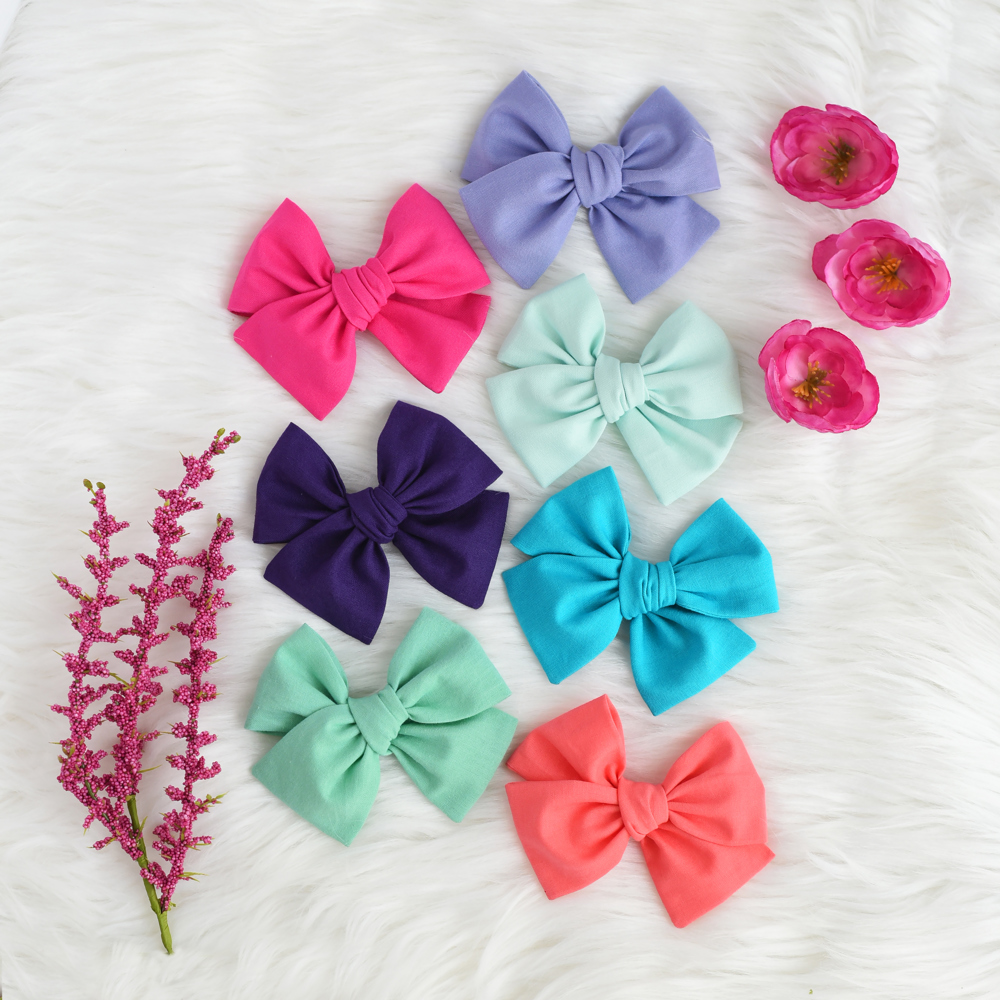 Solid Color Baby Pinwheel Bow