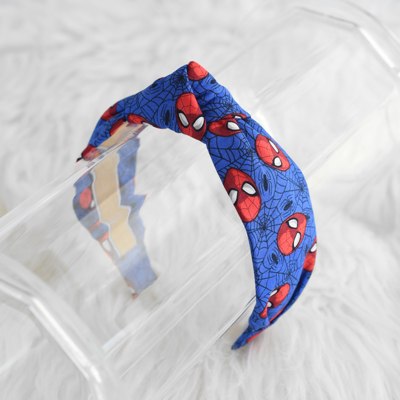 Handmade Spiderman Top Knot Headband