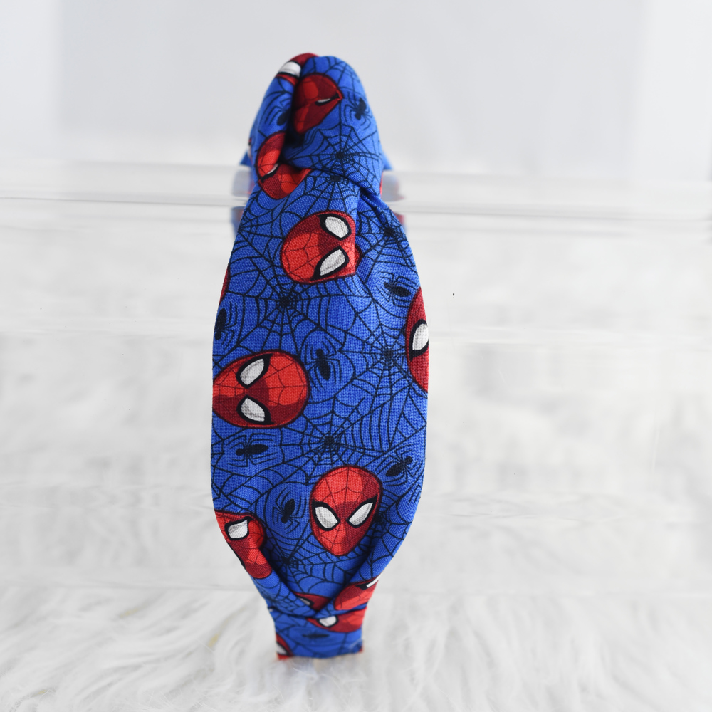 Handmade Spiderman Top Knot Headband