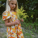 6 Retro Boho Short Sleeve Girls Dress Kids