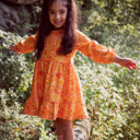 3T Retro Boho Long Sleeve Toddler Girls Fall Dress