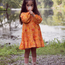 3T Retro Boho Long Sleeve Toddler Girls Fall Dress