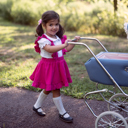  Baby Girls Pink Pinafore Corduroy Skirt 