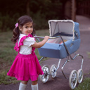  Toddler Girl Pink Pinafore Corduroy Skirt