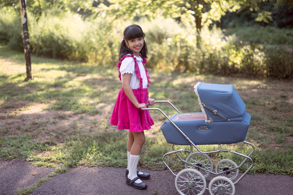 Baby Girls Pink Pinafore Corduroy Skirt 