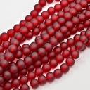 REDGREEN  Red and Creen Crackle OR Red Matte 8mm Beads and Three Feet of Stretch Cord - Your Choice - Approximately 24 Inch Strands - Make Festive Stretch Bracelets and Jewelry for the Holidays