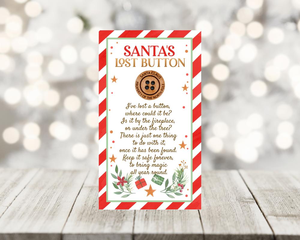 Santa's Button - Three Pack - Holiday Fun for The Family - Christmas Eve Fun for The Family