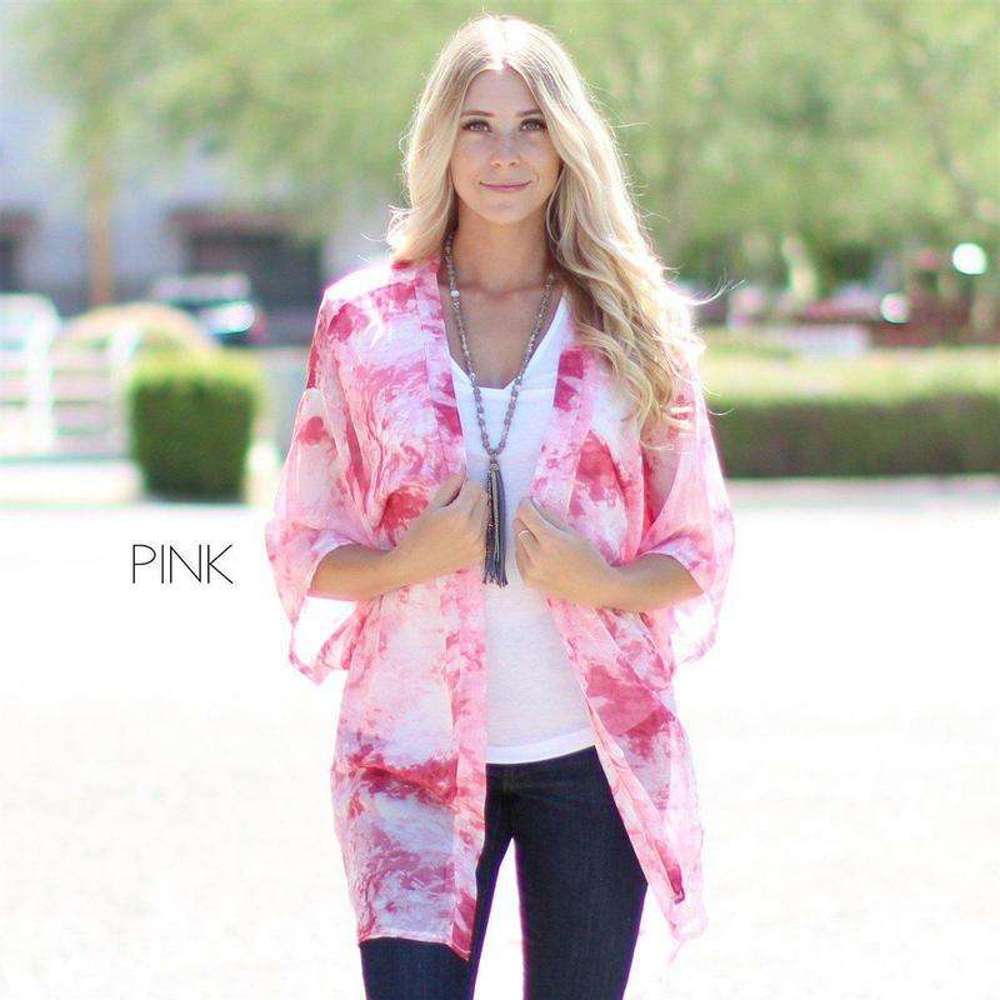 Tie Dye Kimono | One Size | Vibrant Tie-Dye Patterns | Lightweight & Flowing | Perfect Layering Piece