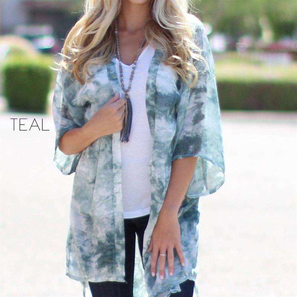 Tie Dye Kimono | One Size | Vibrant Tie-Dye Patterns | Lightweight & Flowing | Perfect Layering Piece