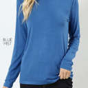 Small Blue Mist Long Sleeve Layering Tee | S-XL | Relaxed Fit | V-Neck or Crew Neck | Premium Fabric