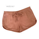 Large Hazelnut Lounge Shorts | S-L | Waffle Pattern | Faux Drawstrings | Soft & Comfortable