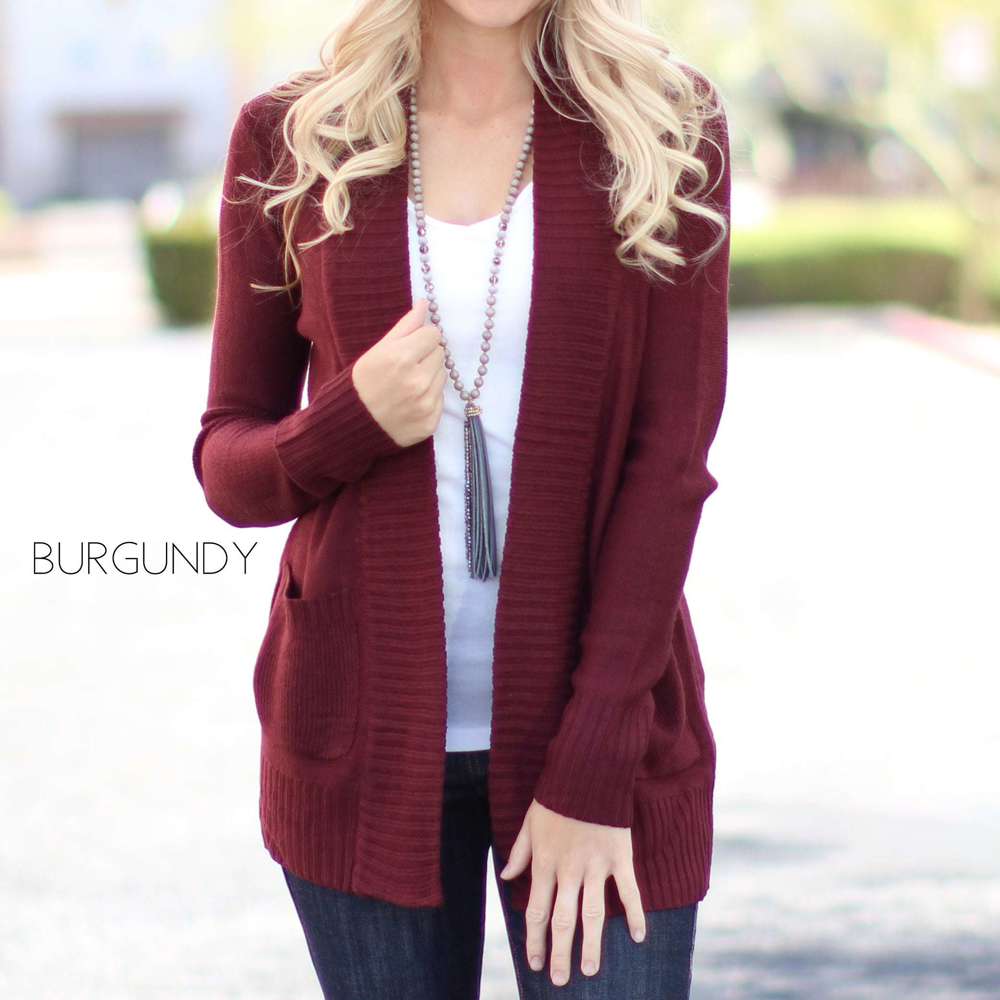 Sweater Cardigan | Open Front Design | Cozy Pockets | Seasonal Essential