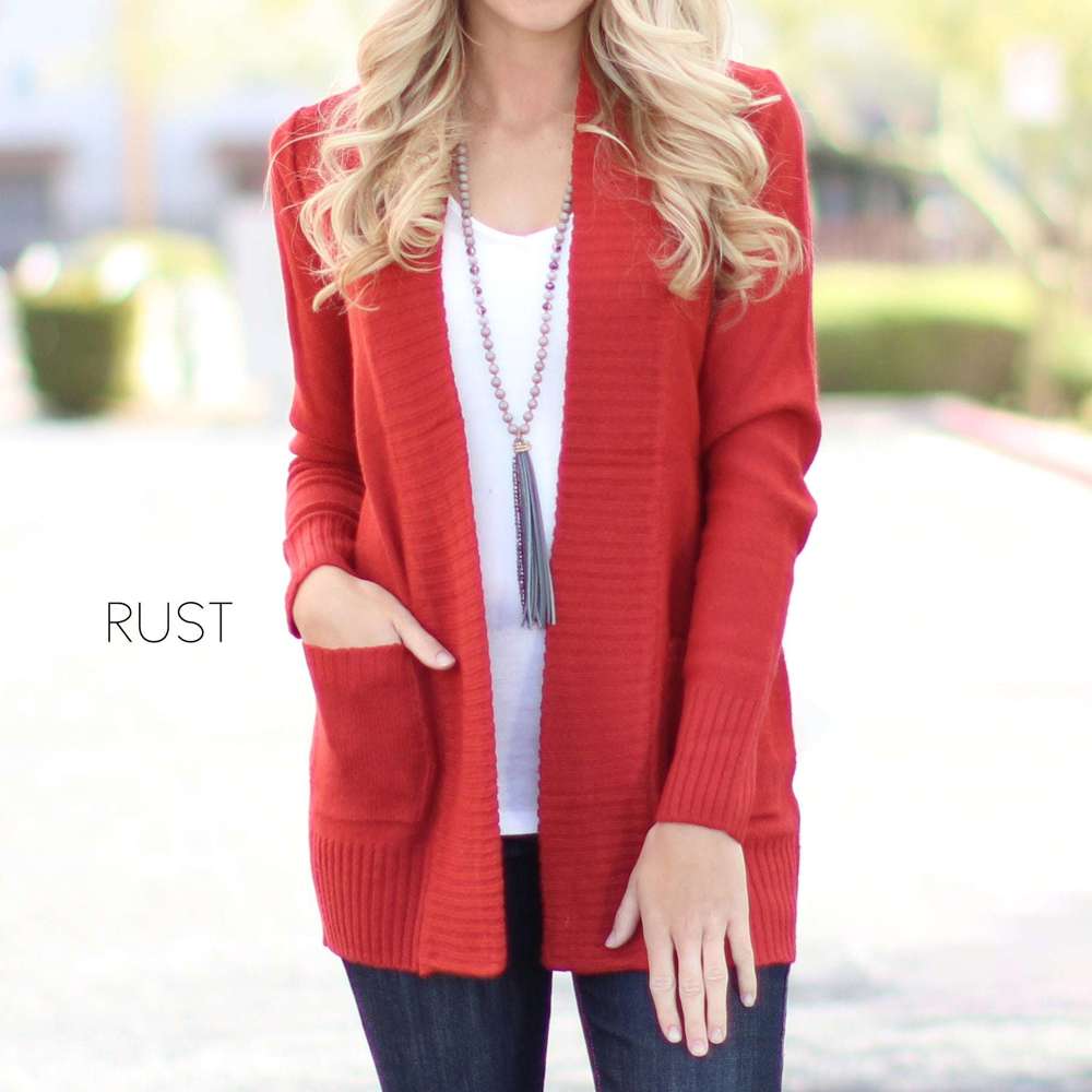 Sweater Cardigan | Open Front Design | Cozy Pockets | Seasonal Essential