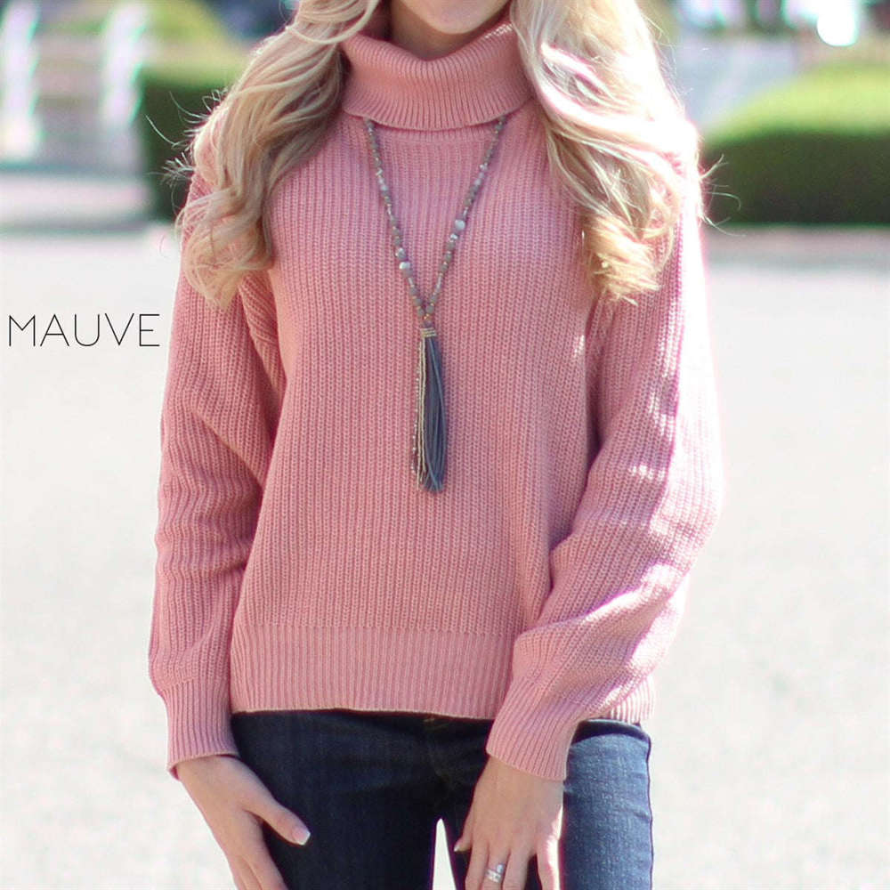 Winter Turtleneck Sweater | S-L | Soft & Cozy | Dropped Shoulder | Ribbed Neckline