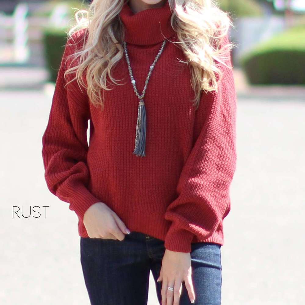 Winter Turtleneck Sweater | S-L | Soft & Cozy | Dropped Shoulder | Ribbed Neckline