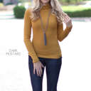 Medium Dark Mustard Turtleneck Layering Top | S-M | Soft & Comfortable Fit | Essential Layering Piece | Premium Fabric