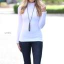 Small White Turtleneck Layering Top | S-M | Soft & Comfortable Fit | Essential Layering Piece | Premium Fabric