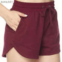 Medium Burgundy Soft Drawstring Shorts | S-3XL | Ultra-Soft Quality | Versatile Design | Perfect for Warm Weather