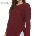 Small Burgundy Lightweight Beach Sweater | S-L | Hi-Low Design | Perfect for Summer Layering | Cotton Blend