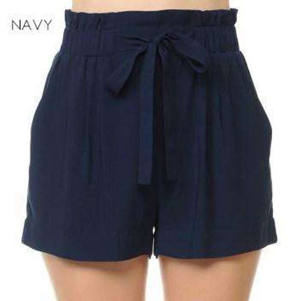 Flowy Tie Front Shorts