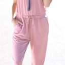 Large Mauve Essential Jumpsuit | S-L | Ultra-Soft Fabric | Pockets & Drawstring Waist | Effortless Style