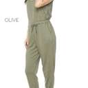 Small Military Green Essential Jumpsuit | S-L | Ultra-Soft Fabric | Pockets & Drawstring Waist | Effortless Style