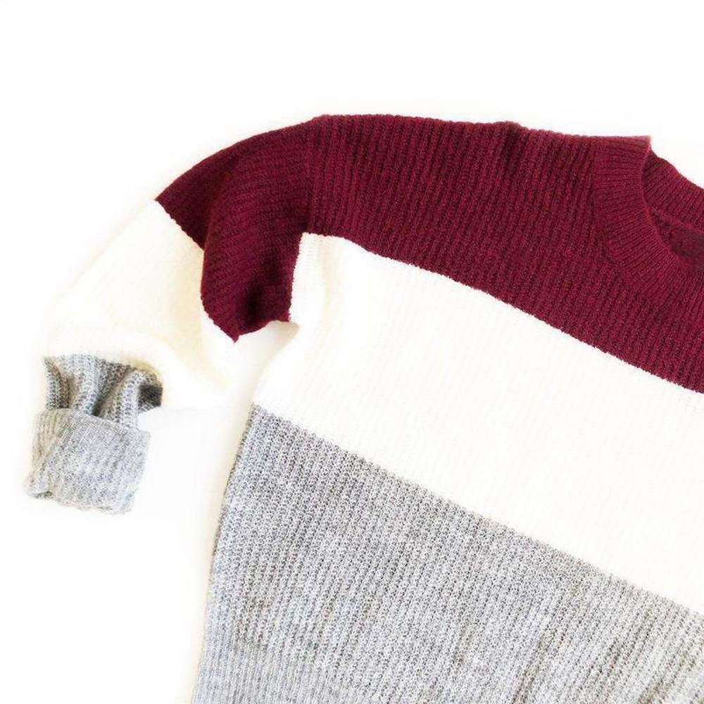 Knit Colorblock Sweater | S-3XL | Soft Knit Fabric | Stylish Colorblock Design | Relaxed Fit | Perfect for Cooler Months