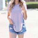 Small White Striped Tunic Top | S-XL | Favorite Go-To Top | Versatile Piece | Perfect for Layering | Available in Various Colors