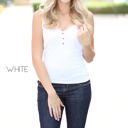 Large White Lace Trimmed Cami | S-L | Buttoned V-Neck Design | Elegant Lace Trim | Perfect for Layering