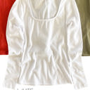 Small White Ribbed Layering Top | S-XL | Ribbed Cotton Knit | Form-Fitting Silhouette | Stylish Square Neck Design