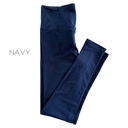 Medium Navy High Waist Knit Leggings | S-3XL | Soft Cotton Jersey Knit | High-Waisted Design | Foldover Waistband