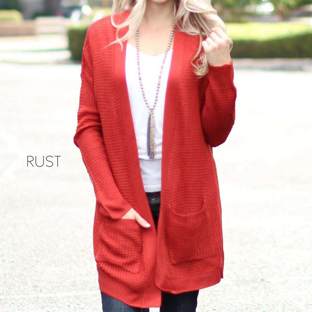 Lightweight Waffle Cardigan | S-L | Lightweight Design | Waffle Knit | Perfect for Layering | Versatile Style