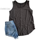 Small Charcoal Flowy Tank | S-XL | Sleeveless | Layering Essential | Multiple Colors