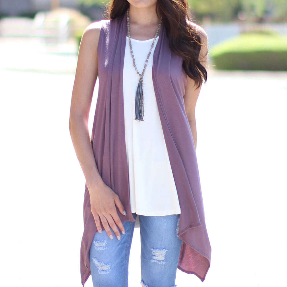 Vest Cardigan | S-M | Soft Drape | Versatile Layer | Flexible Fit