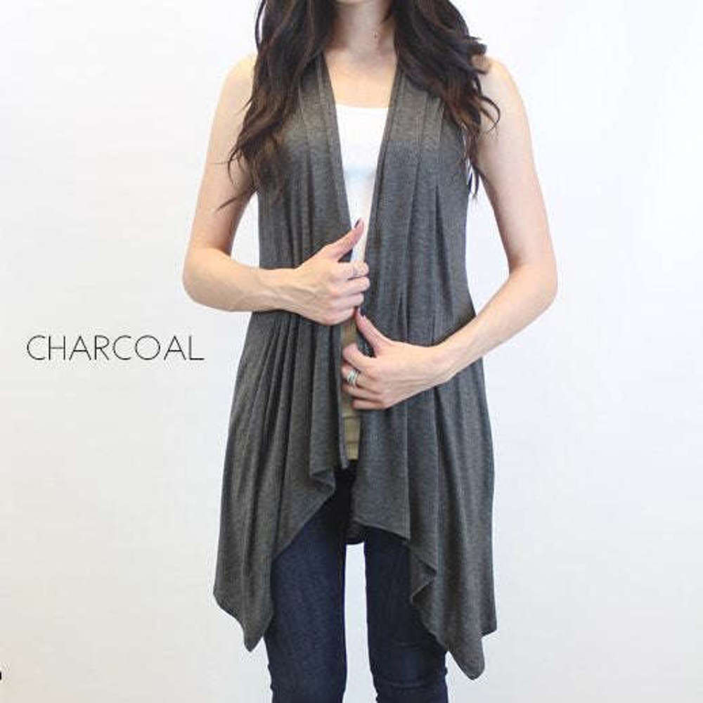 Vest Cardigan | S-M | Soft Drape | Versatile Layer | Flexible Fit