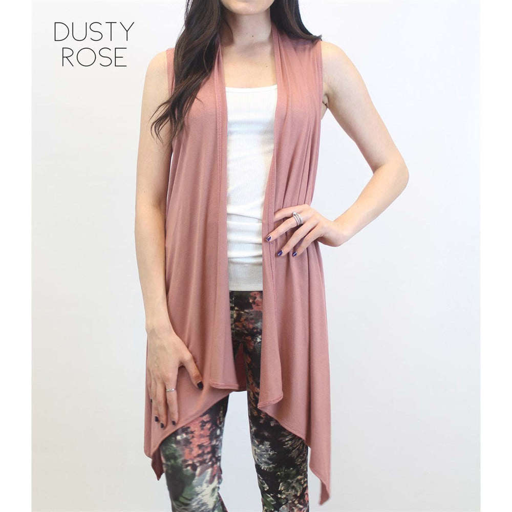 Vest Cardigan | S-M | Soft Drape | Versatile Layer | Flexible Fit