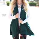 Small Hunter Green Vest Cardigan | S-M | Soft Drape | Versatile Layer | Flexible Fit