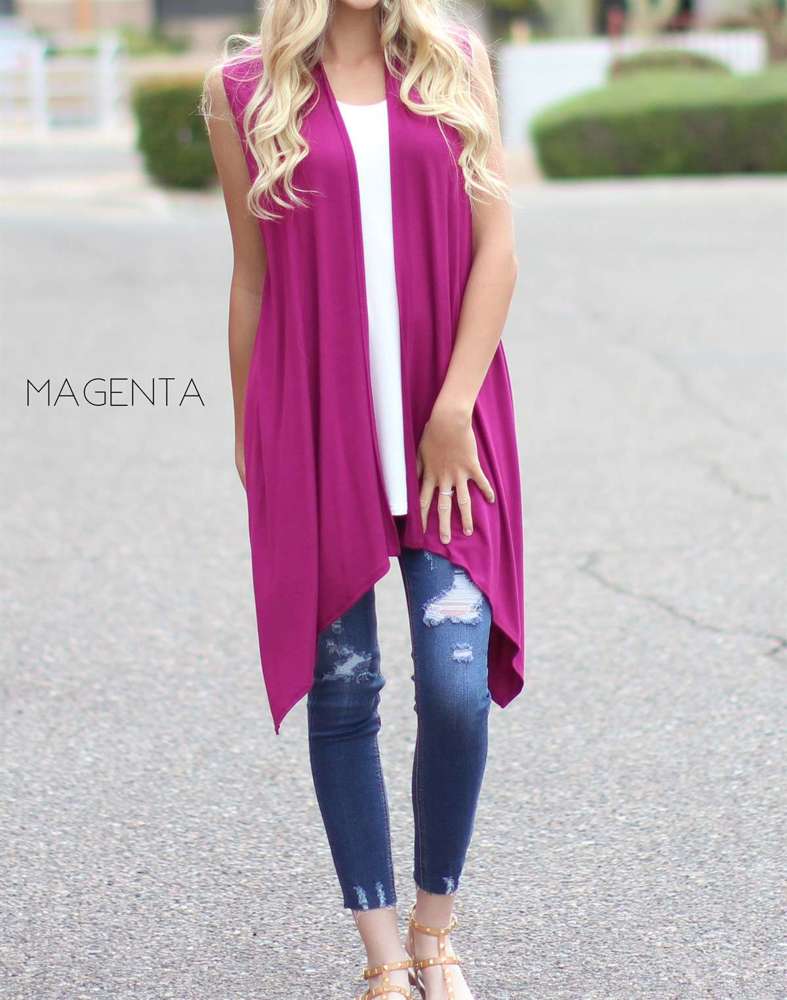 Vest Cardigan | S-M | Soft Drape | Versatile Layer | Flexible Fit