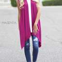 Small Magenta Vest Cardigan | S-M | Soft Drape | Versatile Layer | Flexible Fit