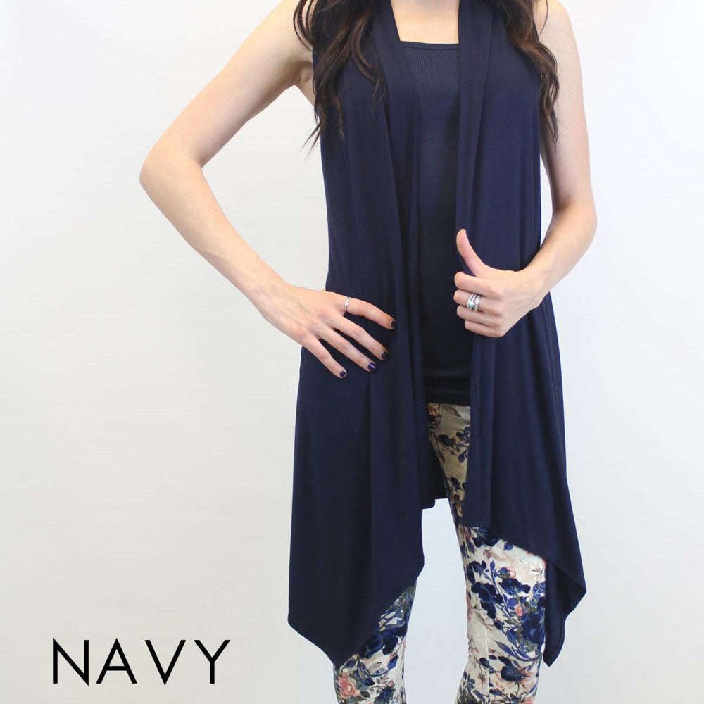 Vest Cardigan | S-M | Soft Drape | Versatile Layer | Flexible Fit