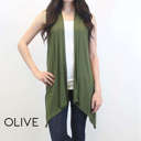 Small Olive Vest Cardigan | S-M | Soft Drape | Versatile Layer | Flexible Fit