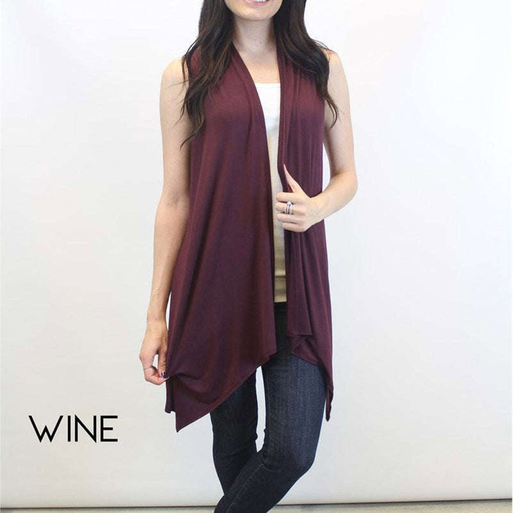 Vest Cardigan | S-M | Soft Drape | Versatile Layer | Flexible Fit