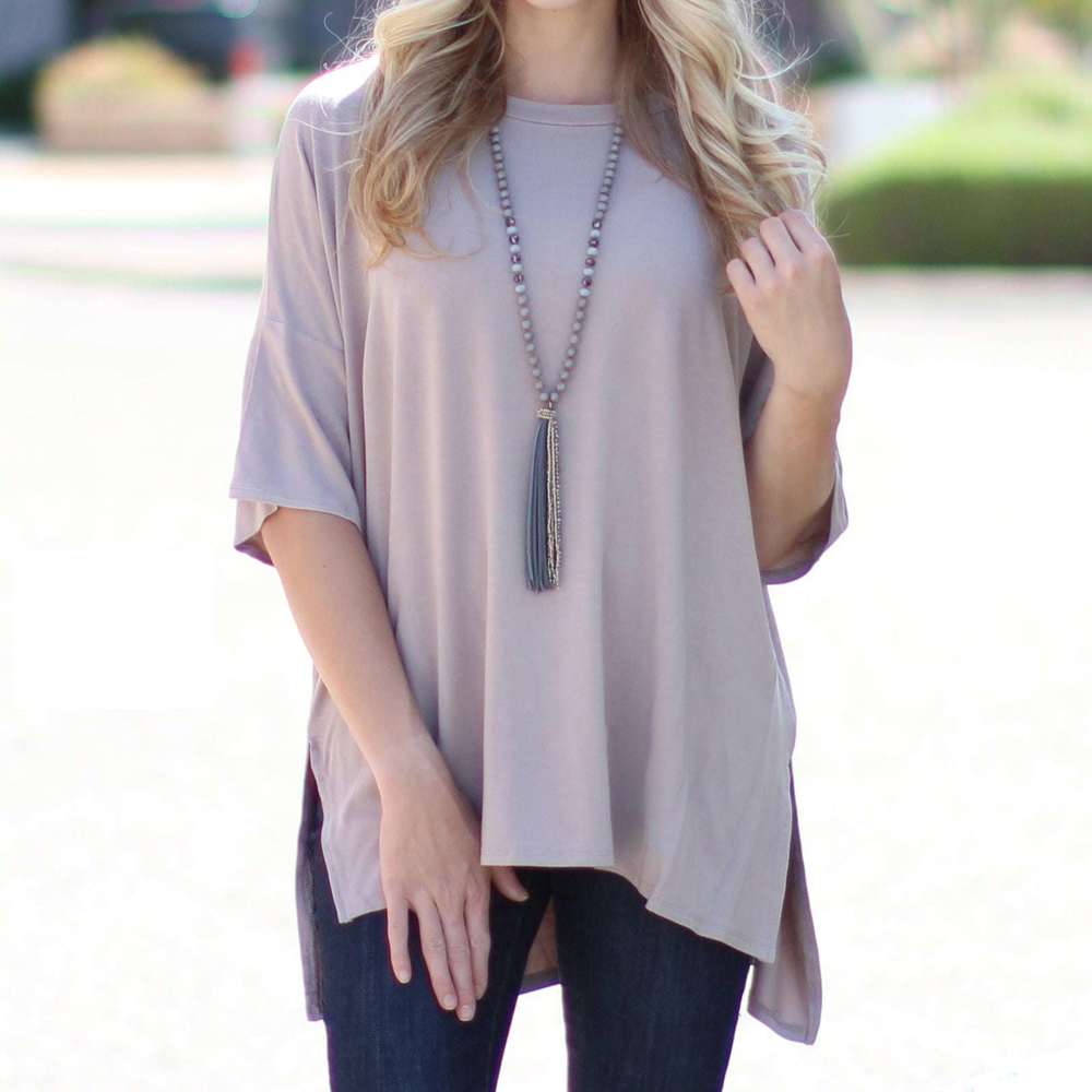 Side Slit Tunic Top | S | Ultra-Soft Fabric | Side Slit Detail | Casual & Dressy Versatility