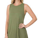 Small Light Olive Flowy Scoop Neck Tank | S-XL | Versatile Layering Piece | Soft & Stretchy Fabric | Everyday Essential