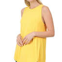 Medium Yellow Flowy Scoop Neck Tank | S-XL | Versatile Layering Piece | Soft & Stretchy Fabric | Everyday Essential