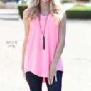 Small Bright Pink Flowy Tank | S-XL | Favorite Go-To Style | Sleeveless Design | Perfect for Layering | Available in More Colors