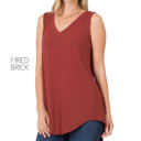 Small Fired Brick Flowy Tank | S-XL | Favorite Go-To Style | Sleeveless Design | Perfect for Layering | Available in More Colors